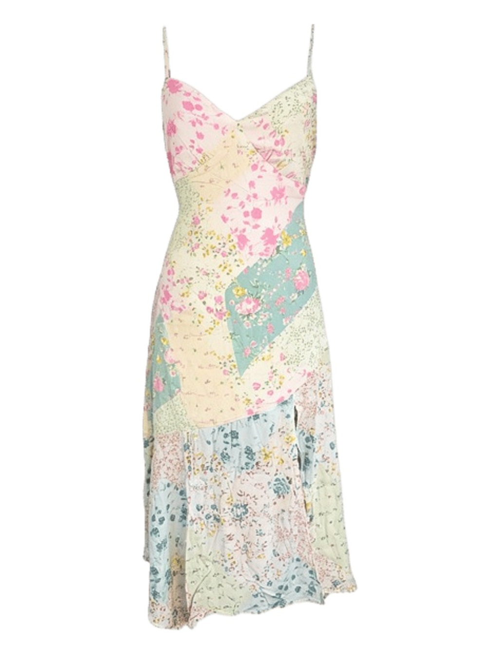 Pastel Floral Patchwork Slip Fairy Dress NWT